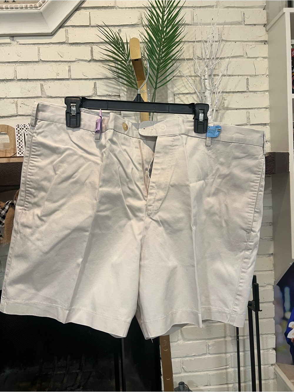 Kirkland Signature khaki Flat-Front Men's Shorts